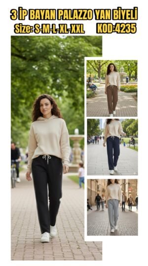 3ip bayan palazzo yan biyeli